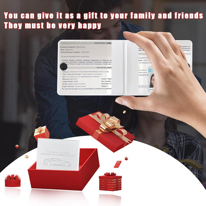 Ziciner Car Registration Insurance Holder, 2Pack Essential Auto Card Document Glove Box Organizer with Touch Fastener, Vehicle Interior Accessories Perfect for Most Car, Truck, SUV (Red/Small Car)