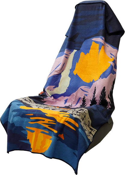 Sprints Athletic Running Towel, Full-Sized, Car Seat Cover - Performance Microfiber (Garden of Races Past)