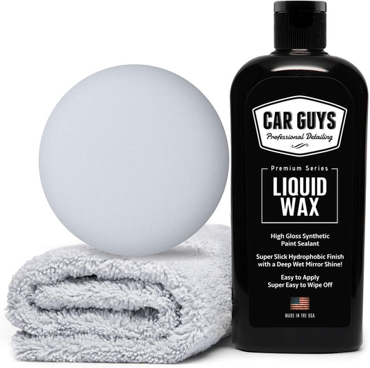 CAR GUYS Hybrid Spray Wax | Advanced Car Wax | Long Lasting and Easy To Use | Safe on All Surfaces | 18 Oz Kit with Towel