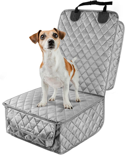 PETICON Waterproof Front Seat Car Cover, Full Protection Dog Car Seat Cover with Side Flaps, Nonslip Scratchproof Front Seat Cover Fits for Cars, Trucks, SUVs, Jeep