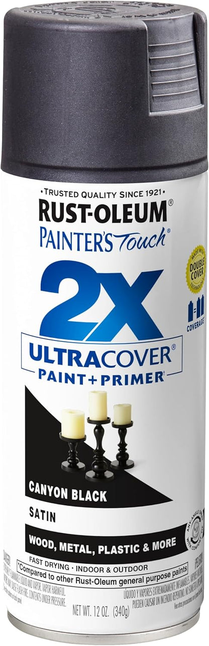 Rust-Oleum 334029 Painter's Touch 2X Ultra Cover Spray Paint, 12 oz, Gloss Clear - Colors A