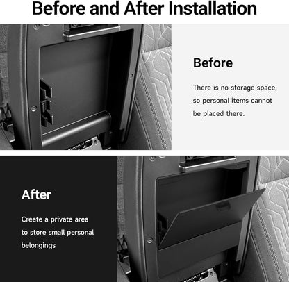 Glove Box Dividers Organizer Compatible with Toyota 2016-2020 2021 2022 2023 Tacoma Accessories Black ABS Material Center Console Organizer