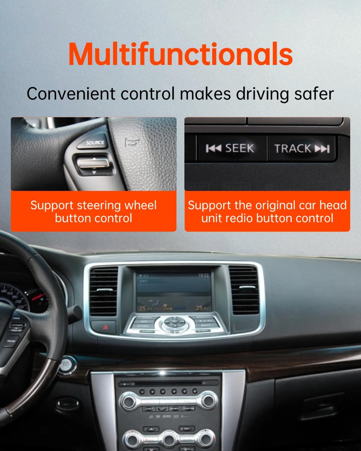 USB Bluetooth 5.3 Car Adapter Compatible for Infiniti,Nissan,GMC,Chevy,Honda,Ford,Mazda Music Interface Connector