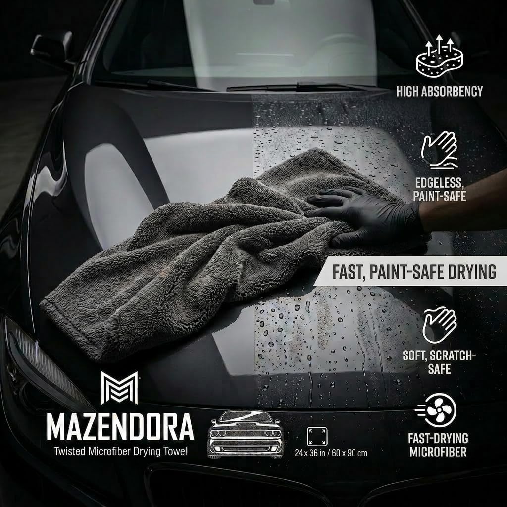 Twisted Microfiber Towel, Premium Microfiber Towels for Cars, Car Drying Towel, Ultra Absorbent Quick Dry Towel, Drying Cloths Auto Detailing for Streak Free Auto Finish