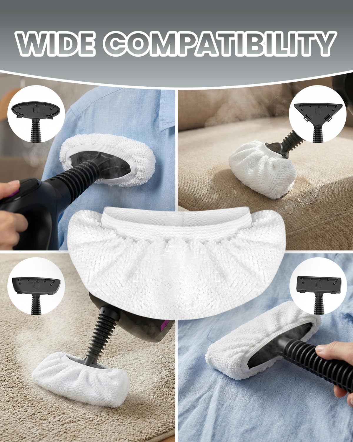 Handheld Steam Cleaner, 15s Fast Heating, Adjustable Steam, 650mL Large Water Tank, Pressurized Portable Steamer for Cleaning Home, Kitchen, Car, Bathroom, Tile, Furniture, Multi-Surface