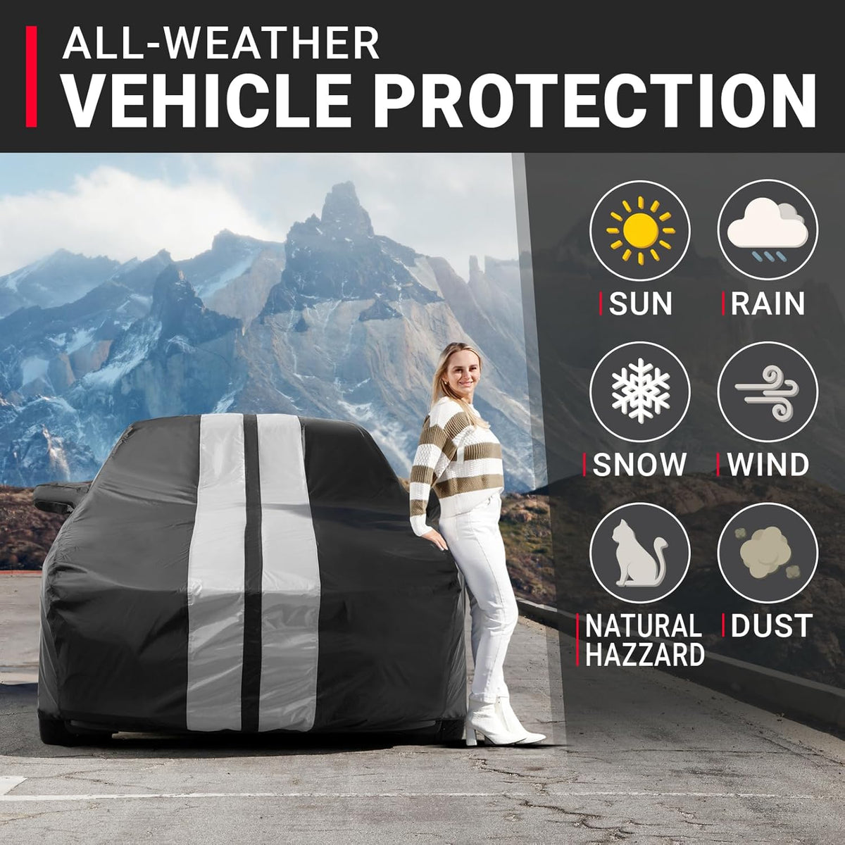 iCarCover Premium Car Cover for 1990-2017 Lexu s LS400, LS430, LS460 Heavy Duty Waterproof All-Weather Automobiles Custom Fit Indoor Outdoor UV Snow Protection Covers with Straps and Bag - Colors A