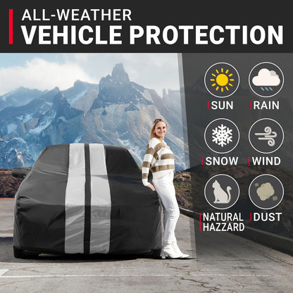 iCarCover Premium Car Cover for 1970-1972 Chevy Monte Carlo Heavy Duty Waterproof All-Weather Automobiles Custom Fit Indoor Outdoor UV Snow Protection Covers with Straps and Bag - Colors C