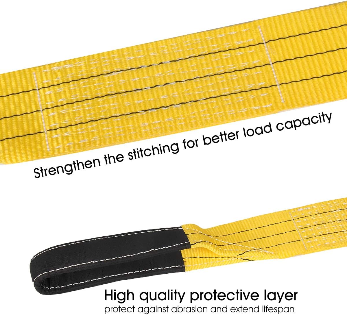 Tree Saver Strap, 3 inchX9 Foot Winch Strap, Tow Strap, Heavy Duty 36,000 Pound Capacity