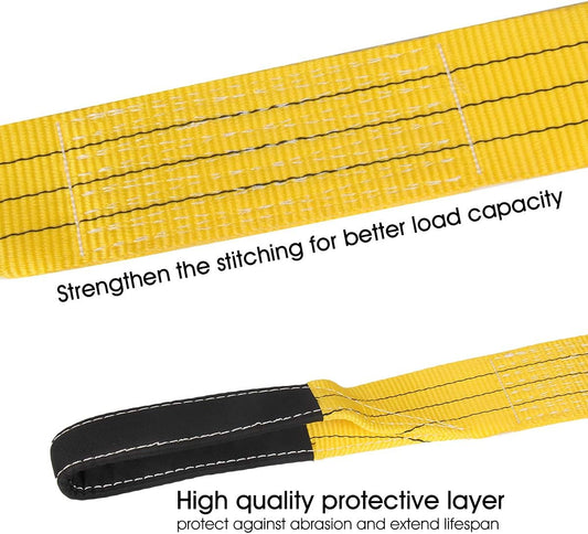 Tree Saver Strap, 3 inchX9 Foot Winch Strap, Tow Strap, Heavy Duty 36,000 Pound Capacity