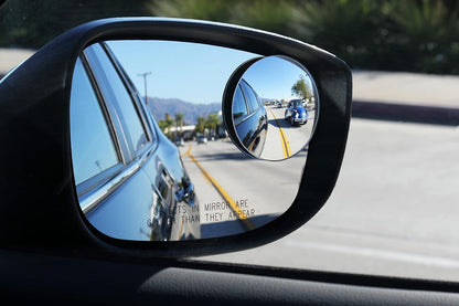 Superfan Blind Spot Mirrors for Cars by Safe View Company – Real Convex Glass for Clear Wide Angle Vision – Safer Lane Changes, Easy Stick-On, Weatherproof & Long Lasting Durability