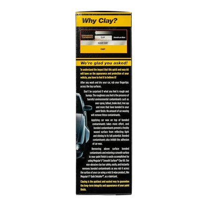 Meguiar's G191700 Smooth Surface Clay Kit, Safe and Easy Car Claying for Smooth as Glass Finish