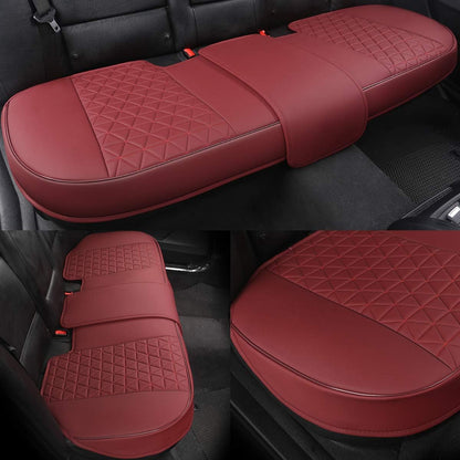Black Panther Luxury Faux Leather Car Seat Cover Front Bottom Seat Cushion Cover, Anti-Slip and Wrap Around The Bottom, Fits 95% of Vehicles - 1 Piece,Black