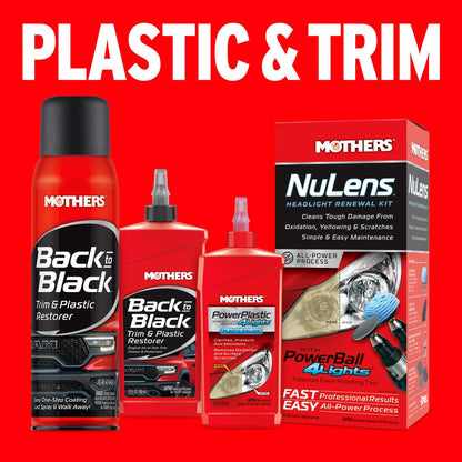 Mothers NuLens Headlight Renewal Kit — Quickly Restores & Maintains Clarity on All Headlight Types – Includes PowerPlastic 4Lights Polish, 8 oz. with Protective, Oxidation-Inhibiting Polymers (07251)
