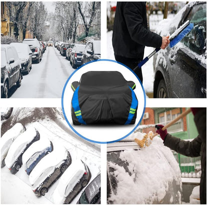 Avecrew Car Cover Waterproof All Weather for Automobiles, Outdoor Heavy Duty Full Exterior Covers for Sedan(194"-208")