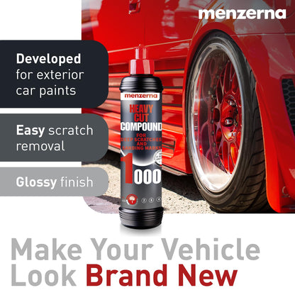 menzerna Polishing Set 8oz – HCC1000, MCC2500 & 3800 | 3-Step System for Scratch Removal, Swirl Elimination & Mirror-Like Finish