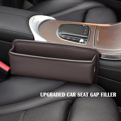 Car Seat Gap Filler 2 pack Car Gap Filler Seat Organizer Front Seat Leather Car Accessories for Women Men, Car Essentials for SUV Truck, Adjustable Seat Gap Filler Organizer (Black 2 pack)