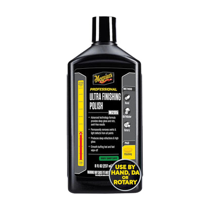 Meguiar’s Mirror Glaze M105 Ultra-Cut Compound, Car Rubbing Compound for Removing Scratches and Heavy Swirls While Adding Shine, Safe and Effective on All Glossy Car Paint and Clear Coats, 8 oz