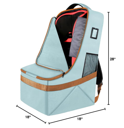 YOREPEK Padded Car Seat Travel Bag Backpack for Airplane, Heavy Duty Car Seat Bags for Air Travel, Carseat Cover for Airplane Travel with Shoulder Strap, Car Seats Carrier for Airport, Black