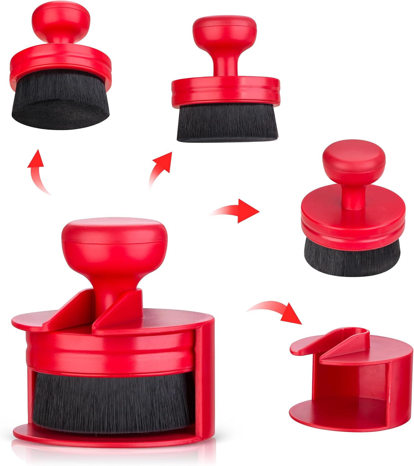 BABYSHEEP Car Tire Shine Applicator,Vegan Tire Shine Brush with Stand for Auto Detailing Cleaning Service (Black)