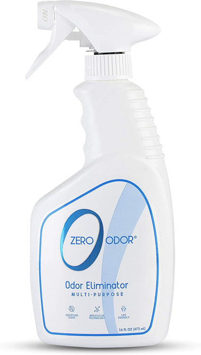 Zero Odor Multi-Purpose Odor Eliminator - Eliminate Air & Surface Odor – Patented Technology Best for Bathroom, Kitchen, Fabric, Closet- Smell Great Again, 8oz (Over 1000 Sprays)
