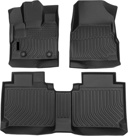 All Weather Floor Mats for 2016-2019 Chevy Cruze (No Fit 2016 Cruze Limited), Chevy Cruze Floor Mats, 1st and 2nd Maximum Coverage, 3D Waterproof TPE Rubber Protector Car Mats Full Set Liners