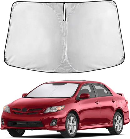 EcoNour Car Windshield Sun Shade | 2025 Upgraded Innovative No-Light-Pass Technology for Maximum Coverage | Foldable Sun Shade Keeps Your Vehicle Cool | Must-Have Car Accessories | Small (59" x 29") - Colors D