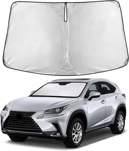 EcoNour Car Windshield Sun Shade | 2025 Upgraded Innovative No-Light-Pass Technology for Maximum Coverage | Foldable Sun Shade Keeps Your Vehicle Cool | Must-Have Car Accessories | Small (59" x 29") - Colors C