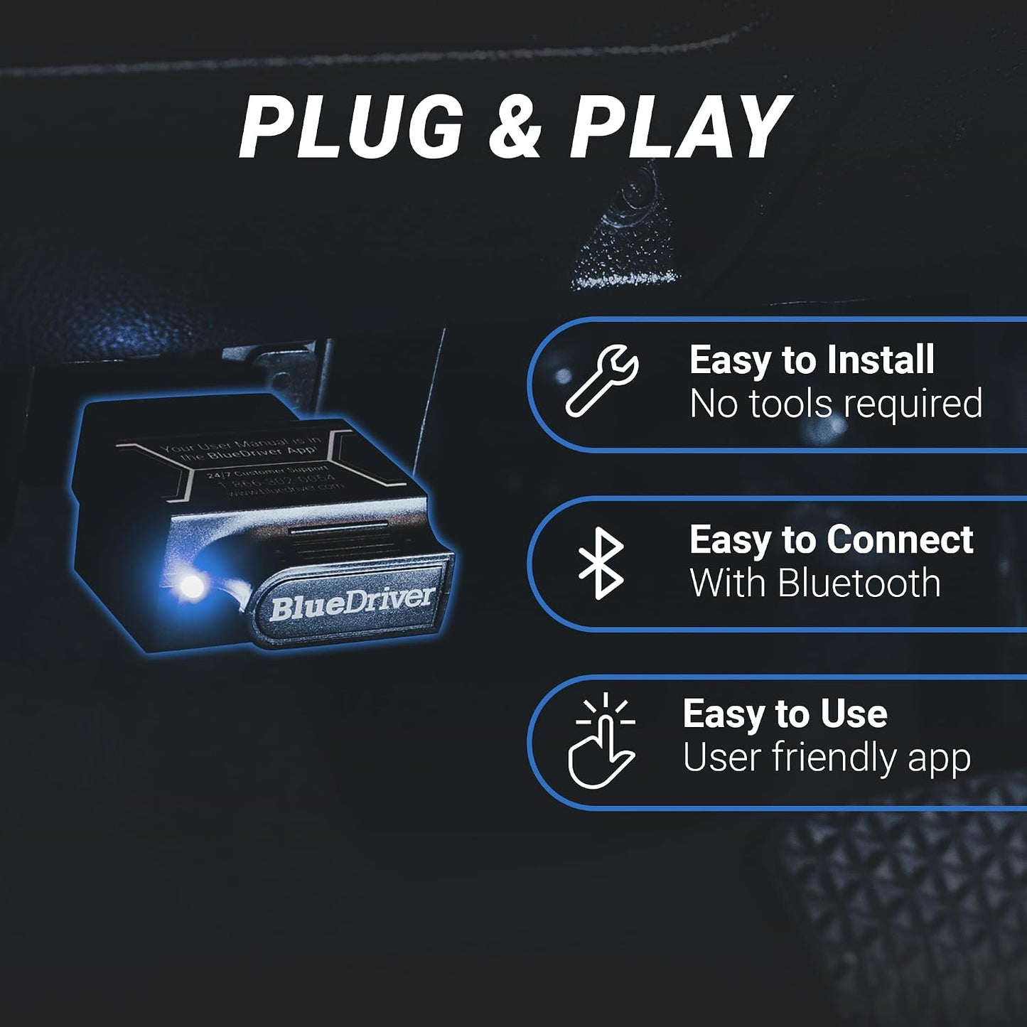 BlueDriver Pro Next Gen OBD2 Scanner – No Subscription, Bluetooth Car Code Reader for iPhone & Android – Diagnose 8000+ Issues, ABS SRS TPMS, Repair Reports, Vehicles 1996+