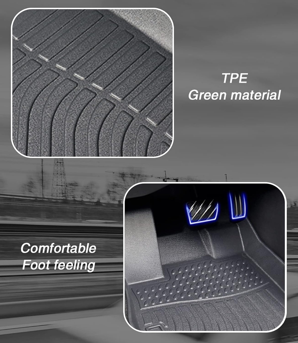 Car Floor Mats Replacement for Honda Civic Sedan & Sedan Si 2012-2015 (Not for Coupe) Heavy Duty Liner Custom Fit All Weather Protection Carpets Coverage Waterproof Durable Odorless