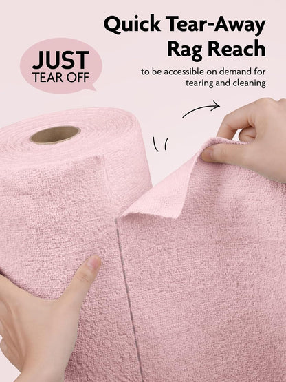 Fantasticlean Microfiber Cleaning Cloth Roll -75 Pack, Tear Away Microfiber Towels, 12" x 12", Reusable, Washable, Scratch Free, Ultra Absorbent for All-Around Cleaning Supplies (DimGray)