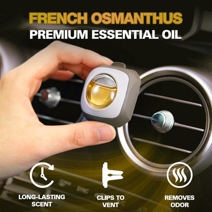 Air Jungles New Car Scent Car Air Freshener Vent Clip, 6 Count Long Lasting Up to 180 days, Natural Essential Oil Car Fragrance Accessories for Women and Men, Odor Eliminator - 4ml Each