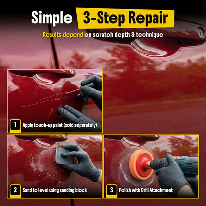 Carfidant Scratch Repair and Swirl Remover - Car Paint Scratch Remover & Restorer Kit with Buffer Pad - Polishing & Waxing Kits - Compound for Vehicles Paint Repair - 8.4 fl. Oz.