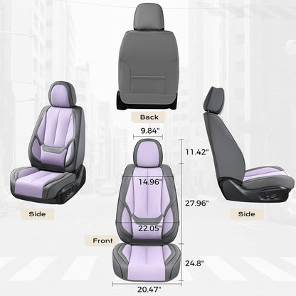 Coverado Seat Covers Full Set, Black Seat Covers for Cars 5 Seats, Car Seat Protector, Waterproof Nappa Leather Car Seat Cushion, Front and Rear Car Seat Cover Fit for Most Sedans SUV Pick-up Truck - Colors A