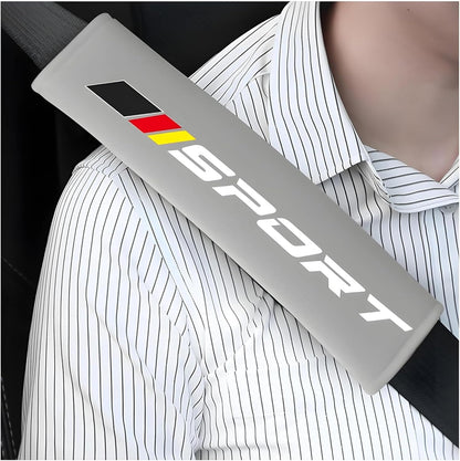 Mandark Car Seat Belt Pad, Vehicle Seatbelt Shoulder Strap Cover for More Comfortable Driving, Auto Interior Safety Belt Protection Cushion Accessories, Universal for SUV, Truck, RV (Black)