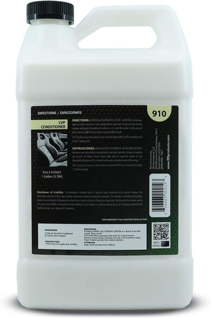 3D Leather, Vinyl & Plastic Conditioner | Restores, Conditions & Protects Car Interiors | Non-Greasy UV Protection for Seats, Steering Wheels, & Trim |16 oz