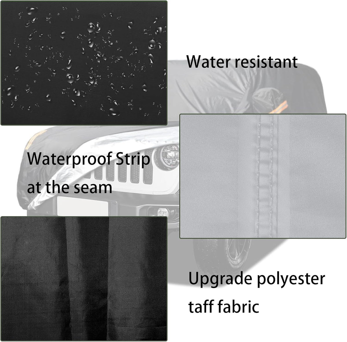 Full Car Covers for Sedan, Car Cover Waterproof All Weather Windproof Dustproof UV Protection Scratch Resistant Indoor Outdoor Univers