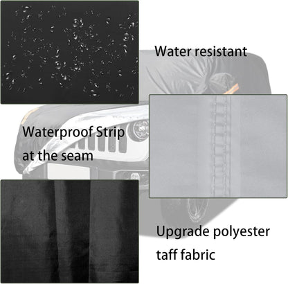 Full Car Covers for Sedan, Car Cover Waterproof All Weather Windproof Dustproof UV Protection Scratch Resistant Indoor Outdoor Univers