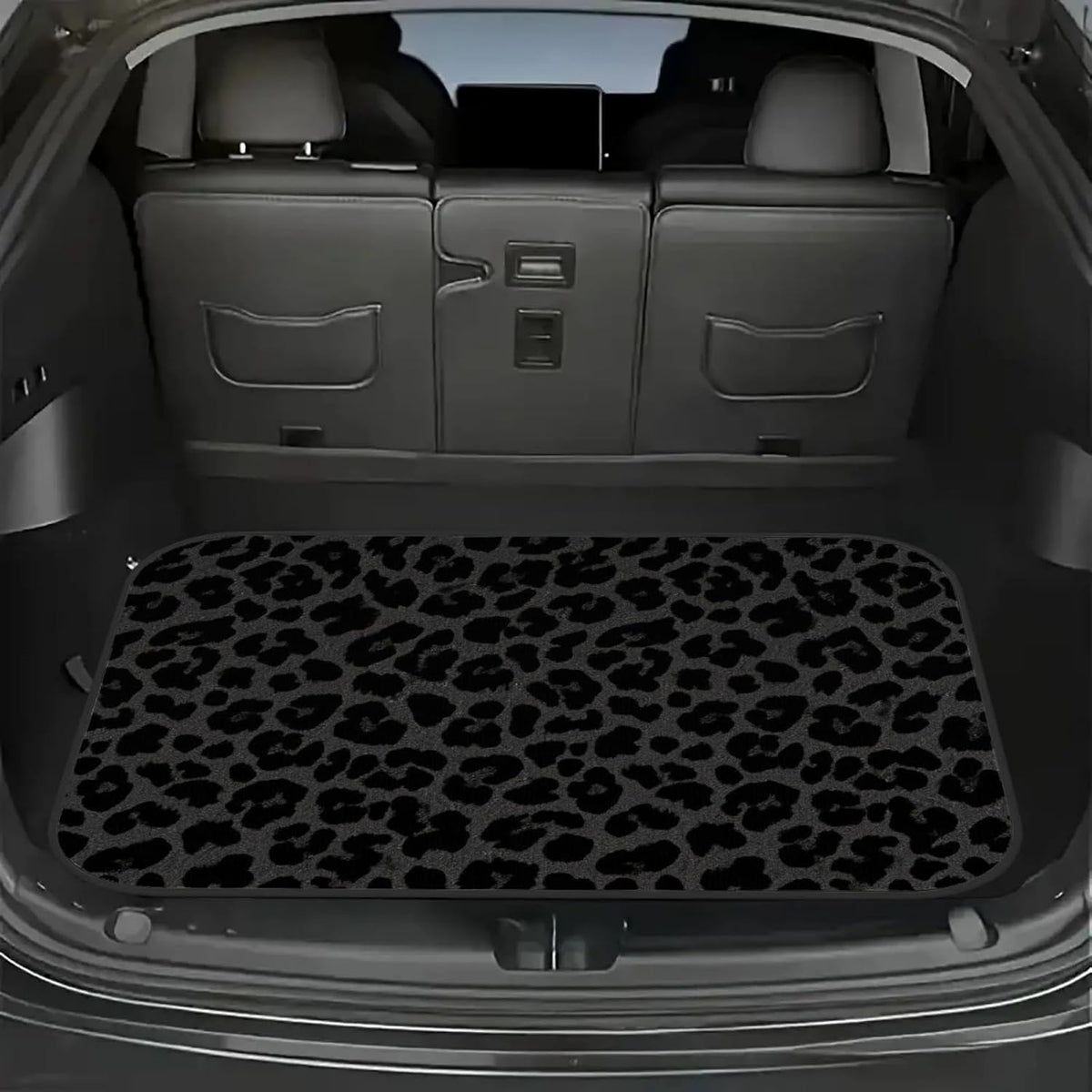 Universal Car Trunk Mat 29" x 39",Purple Colorful Flowers All Weather Trunk Protection Cargo Liner, Durable Cargo Mat Rear Trunk Liner,Stylish Vehicle Interior Accessories Suitable for Most Car Models