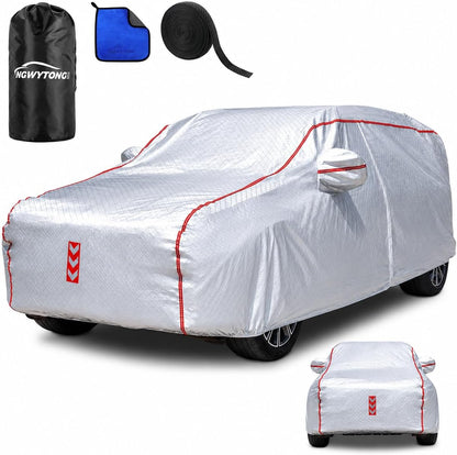 Car Cover for Sedan, Waterproof All Weather Heavy Duty, 360° Underbody Wrap Windproof Design, Quick Install Outdoor Vehicle Cover, Fits 186-193 in