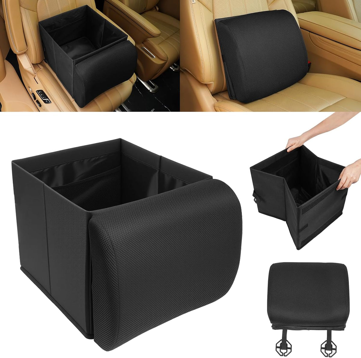 MIKKUPPA Car Trunk Organizer - 70L Collapsible Trunk Organizer for Groceries, Car Storage Organizers for SUV Auto Truck Van with Non Slip Bottom (Black)