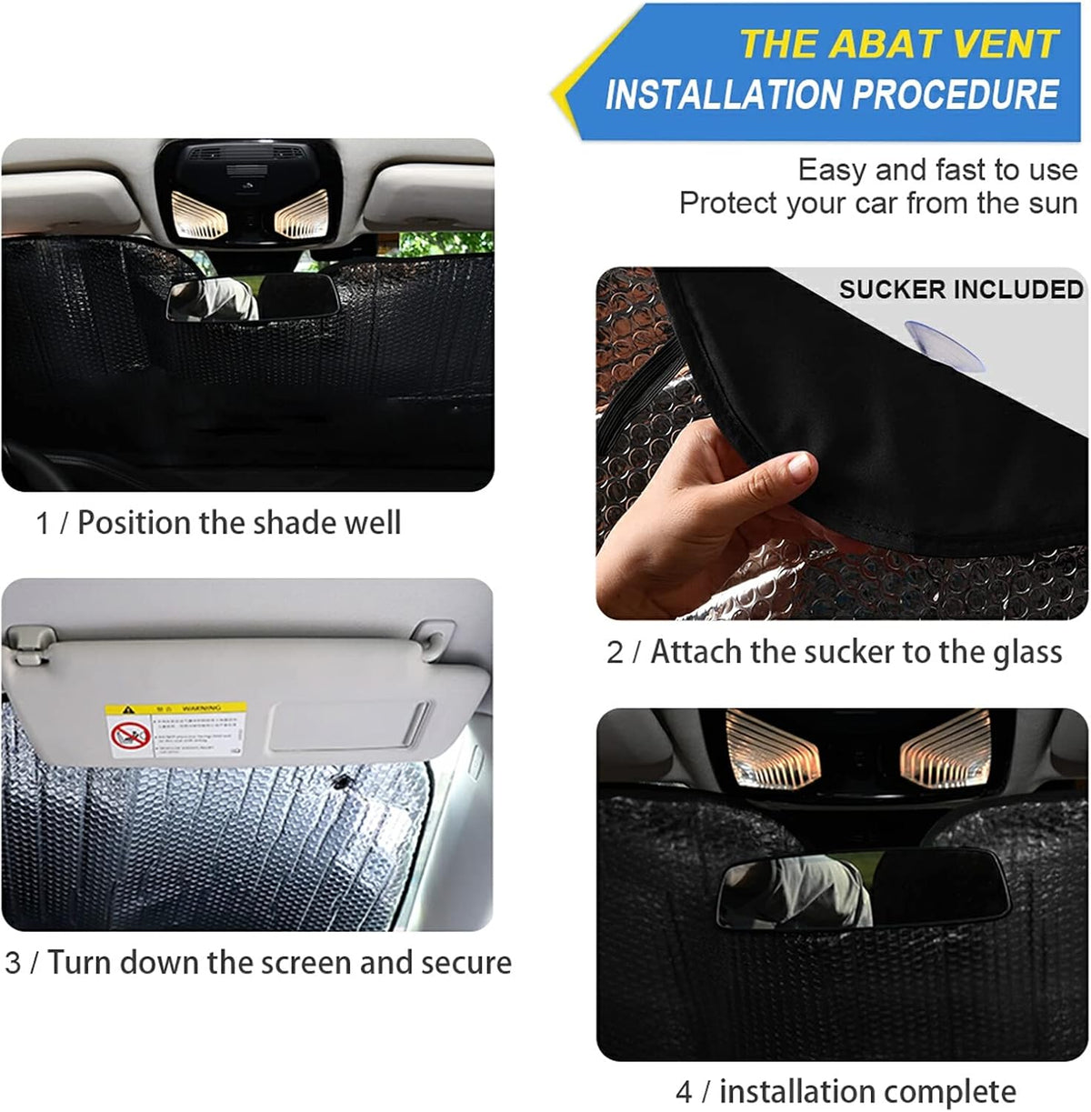 Black Leopard Car Windshield Sun Shade Animal Skin Print Foldable UV Ray Sun Visor Protector Sunshade to Keep Your Vehicle Cool (51" x 27.6")