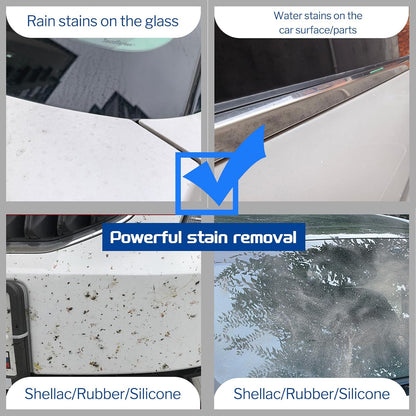 Oil Film Remover for Car Windshield - Glass Cleaner Spray Anti-Fog Rain Repellent - Removes Grease Silicone Water Spots Road Grime - Interior Exterior Windows (2, Fluid Ounces)