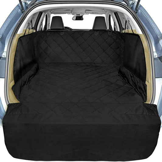 Veckle SUV Cargo Liner for Dogs with Side Flaps, Large (54" x 93") Water Resistant Trunk Cover, Non-Slip Pet Area Protector with Bumper Flap, Universal Fit for SUVs Sedans Vans, Khaki