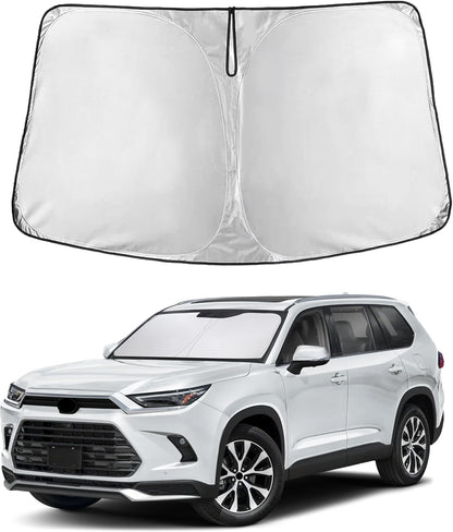 EcoNour Car Windshield Sun Shade | 2025 Upgraded Innovative No-Light-Pass Technology for Maximum Coverage | Foldable Sun Shade Keeps Your Vehicle Cool | Must-Have Car Accessories | Small (59" x 29") - Colors B