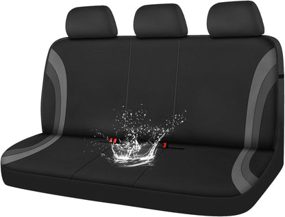 CAR PASS Line Rider Sporty Front Seat Covers,Gray Car Seat Covers Two Front Seats Only, Airbag Compatible,Universal Fit Sedans,Cars,Vans,SUV,Truck(Black and Gray)