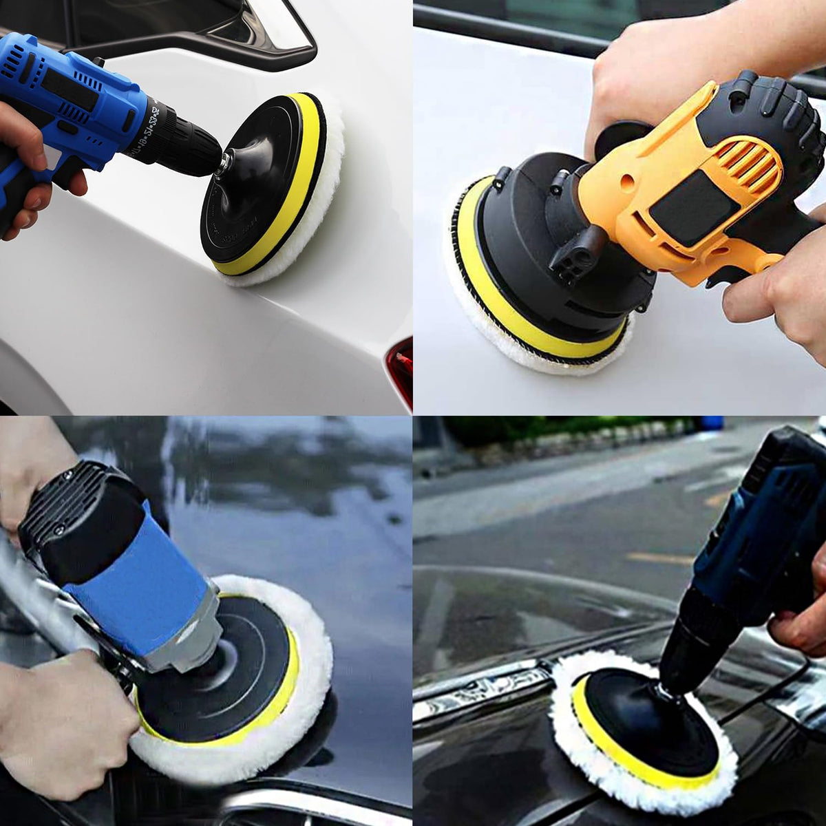 Car Foam Polishing Buffing Kit, Polishing Buffing Pads, Wool Pads,Polishing & Buffing Wheels, for Headlights & Body Foam Wax & Buffer Kits (27)