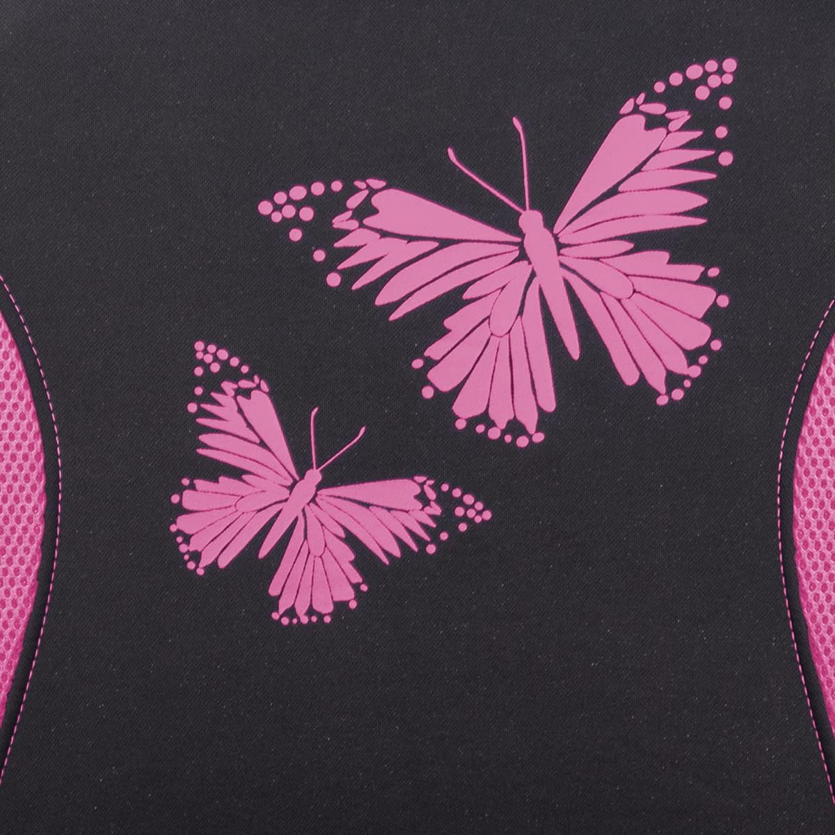 Flying Banner Butterfly car seat Covers ful Set Fashion Universal Lady Woman Female Rear Bench Split Colorized (Pink, 2 Fronts - Lace)
