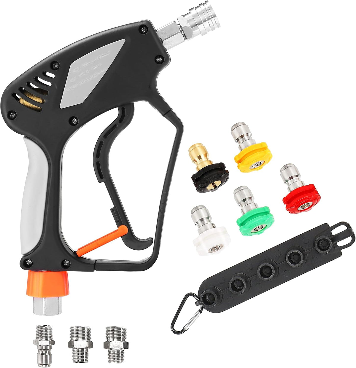 PWACCS Foam Cannon Dual Connector, Pressure Washer Car Wash Foam Gun, Short Power Washer Gun Kit with Dual-Connector Accessory, 1/4" Quick Connector, 1.5 Liter, 4000 PSI