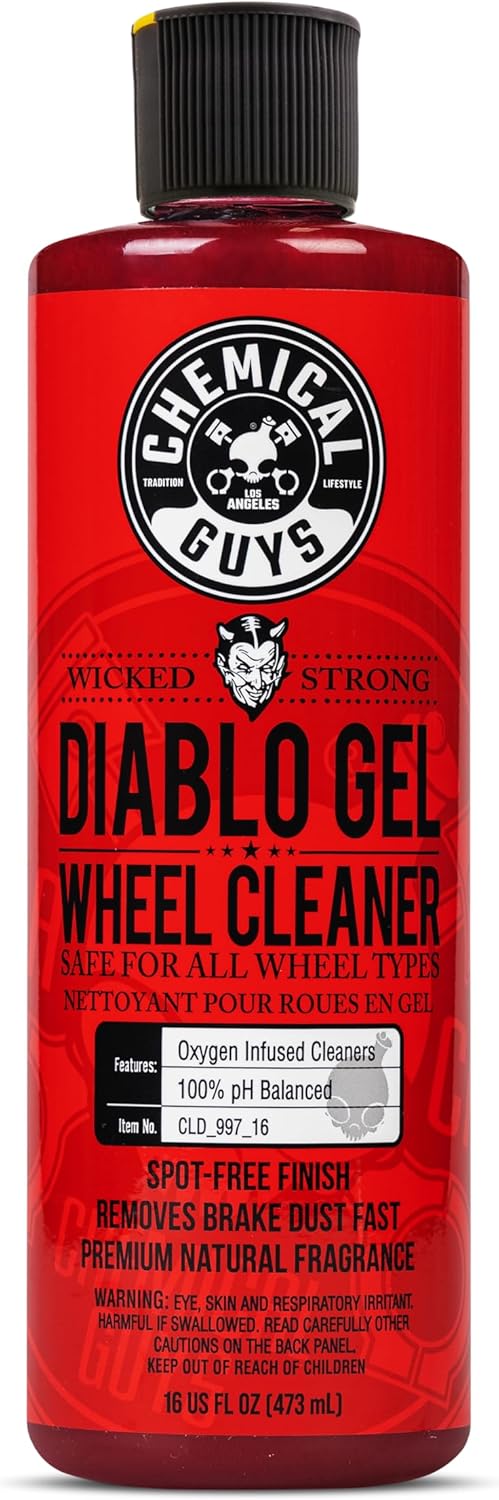 Chemical Guys Diablo Wheel Cleaner Spray - 2 Pack 16 oz Bottles, Safe on All Wheel & Rim Finishes, Sprayable Formula Removes Brake Dust, Dirt & Grime, Car Care for Trucks, SUVs, Motorcycles & RVs
