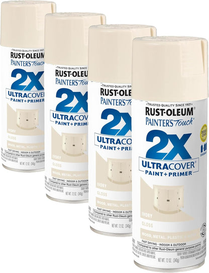 Rust-Oleum 334029 Painter's Touch 2X Ultra Cover Spray Paint, 12 oz, Gloss Clear - Colors E
